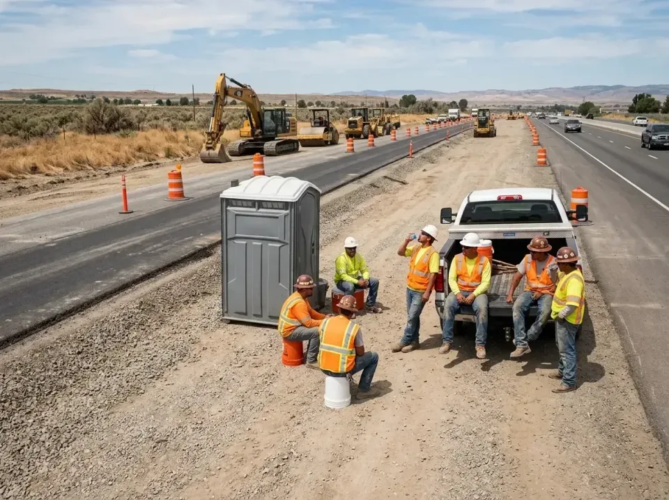 highway-road-construction-crew-007 — frequently asked questions, Porta Potty and Restroom Rentals in Prineville, OR